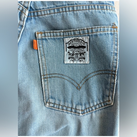 Vintage Levi’s White Label Jeans 24x32 70s Talon Zip Two Horse Patch USA Denim - Picture 4 of 11